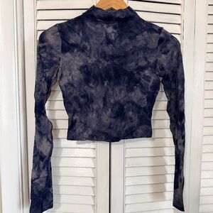 lululemon athletica Dark Blue Tie-Dye Crop Top